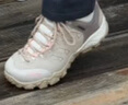 悍途（HUMTTO）登山鞋防滑耐磨戶(hù)外徒步鞋女款舒適減震越野爬山鞋 米色/煙粉 38 曬單實(shí)拍圖