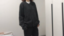 尾郎的店美式慵懶高級感毛衣開(kāi)衫外套男潮牌休閑毛絨絨針織衫情侶 深花灰色 現貨當天發(fā) M 曬單實(shí)拍圖