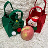 曇蓓漫圣誕節蘋(píng)果袋平安果包裝禮盒平安夜禮物兒童圣禮品袋誕老人糖果袋 圣誕節禮物袋【紅色+綠色】2個(gè)裝 【約10*10cm】大容量 加厚毛氈 曬單實(shí)拍圖