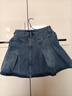 個(gè)性牛仔短裙女薄款春夏季新款爆款高腰設計感a字包臀百褶牛仔裙 復古懷舊 L 曬單實(shí)拍圖