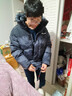 鴨鴨王一博同款羽絨服男士短款連帽2025冬季新款保暖拼接撞色鴨絨外套 曬單實(shí)拍圖