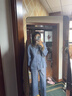 野獸派家居（tbh）三麗鷗Hello Kitty天絲棉家居服套裝可外穿睡衣女禮物 Kitty天絲棉長(zhǎng)款家居服 牛仔豹紋 S 曬單實(shí)拍圖