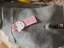 Hello Kitty女童打底褲秋裝兒童加絨保暖褲大童洋氣童裝女孩外穿褲子黑色長褲 秋冬加厚款 羊毛褲-淺灰KT11841 均碼 (XL) 曬單實拍圖