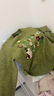 茵曼2025冬季女裝新款萌趣立體刺繡絨感毛衣慵懶長(cháng)袖針織衫 綠色 S 曬單實(shí)拍圖