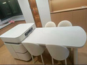 北洵島臺餐桌一體現代伸縮簡(jiǎn)約巖板廚房小戶(hù)型奶油多功能家用輕奢中島 常規平面款【軌道插座】 1.65-2.25米#4張椅子【儲物島臺】 曬單實(shí)拍圖