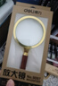 得力（deli）復古金屬框木質(zhì)手柄架放大鏡 直徑70mm  曬單實(shí)拍圖