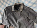 凌泊雪尼爾粗織條紋polo衛衣男秋季美式重磅長(cháng)袖t恤小香風(fēng)針織衫外套 深灰色【升級款】 L 建議120-135斤 曬單實(shí)拍圖