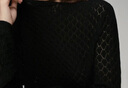 佐丹奴[盧正義明星款]女裝新款黑色鏤空蕾絲半高領(lǐng)針織衫18355921 曬單實(shí)拍圖