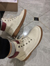 輕奢男鞋品牌高幫鞋男2025新品韓版耐磨防滑休閑拼色真皮馬丁靴男 白色 42 曬單實(shí)拍圖