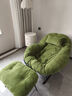 固美家搖搖椅躺椅家用陽(yáng)臺休閑懶人沙發(fā)客廳輕奢搖椅單人沙發(fā)椅2025新款 黑色貓爪皮底座+綠色絨布坐墊+腳踏 曬單實(shí)拍圖