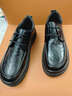 老爺車(chē)（WECKER）男士皮鞋秋季新款厚底大頭皮鞋男真皮商務(wù)正裝系帶韓版增高男鞋 LYC85012黑色【系帶】 41 曬單實(shí)拍圖