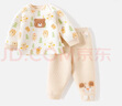 歡喜小熊嬰兒保暖內衣春季套裝女寶寶衣服男童春秋季三保暖分體套裝 曬單實(shí)拍圖