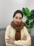 恒源祥圍巾女針織冬季2025新款韓版高級感披肩外搭兩用秋冬百搭保暖圍脖 咖啡色 曬單實(shí)拍圖