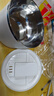 食品泡面碗宿舍學(xué)生帶蓋不銹鋼泡方便面可瀝水湯盆食堂打飯專(zhuān)用 17cm【奶白色】帶蓋泡面碗+餐具 曬單實(shí)拍圖