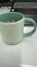 北鼎（Buydeem）馬克杯實(shí)用陶瓷水杯情侶杯咖啡茶杯可愛(ài)創(chuàng  )意禮物辦公早餐杯杯蓋 【淺杉綠】350ml馬克杯 曬單實(shí)拍圖