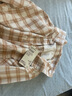 無印良品（MUJI）女式 法蘭絨 襯衫式夾克女外套25年秋季女裝 BC2POA5A 暗黃色格紋 M （160/84A） 曬單實拍圖