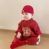 G.DUCKKIDS小黃鴨滿(mǎn)月嬰兒衣服秋季新生兒連體衣中國風(fēng)唐裝寶寶百天周歲禮服 蛇年+香囊 66cm 66碼0-3月建議寶寶4-6公斤 曬單實(shí)拍圖