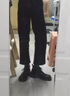 花花公子（PLAYBOY）馬丁靴男鞋子男秋季2025新款英倫高幫皮靴機車(chē)增高鞋厚底工裝鞋靴 黑色 42 曬單實(shí)拍圖