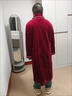 莫代爾睡袍女春秋珊瑚絨浴袍情侶浴衣加厚加長(cháng)款晨袍法蘭絨睡衣女冬天 9807酒紅女 M 110-130斤 曬單實(shí)拍圖