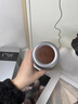 HnSeFe雙層純鈦保溫杯高檔商務(wù)水杯男女士便攜茶水分離燜茶杯定制禮品 400ml-皓月銀 曬單實(shí)拍圖