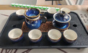 蘇氏陶瓷（SUSHI CERAMICS）功夫茶具套裝新窯變銀絲釉功夫茶杯三才蓋碗13頭禮盒G76264-1 曬單實(shí)拍圖