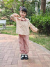 G.DUCKKIDS女童套裝春秋2025新款洋氣時(shí)髦寶寶春季韓版休閑網(wǎng)紅兒童襯衫春裝 粉色 120 cm 曬單實(shí)拍圖