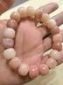 粉菩提手串菩提根文玩手把件手串女手鏈佛珠送女友禮物 粉菩提根【18顆】手圍15-16 曬單實(shí)拍圖