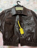 三彩2025秋季新款PU皮衣外套翻領(lǐng)寬松落肩袖上衣開(kāi)衫皮夾克M 咖啡色 M 160/84A 曬單實(shí)拍圖