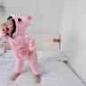 可歆寶貝女童恐龍衣服連體睡衣兒童防著(zhù)涼法蘭絨男童寶寶秋冬卡通男孩哈衣 粉色（恐龍連體） 90 碼建議1-2歲（身高85左右） 曬單實(shí)拍圖