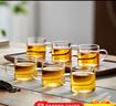 雅集茶具品茶杯曉茶杯100ml耐熱玻璃品茗杯家用辦公杯彩把-6個(gè)裝 曬單實(shí)拍圖