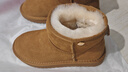 意爾康女靴雪地靴女冬季厚底加絨加厚保暖棉鞋百搭中筒短靴媽媽棉靴子 土黃色 加絨 【靴筒羊毛內里】 36 曬單實(shí)拍圖