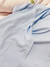 五分短袖襯衫女夏季韓系寬松顯瘦純色百搭襯衣氣質(zhì)減齡中袖小衫 淺藍色 均碼 （80-145斤） 曬單實(shí)拍圖