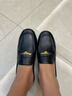 百麗質(zhì)感穆勒鞋女25夏新簡(jiǎn)約百搭通勤包頭拖鞋B2656BH5 黑色 38 曬單實(shí)拍圖