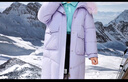 鴨鴨兒童羽絨服女童2024冬季新款連帽中長(cháng)款休閑風(fēng)中大童裝外套WJ 紫色(環(huán)保毛領(lǐng)) 160 曬單實(shí)拍圖