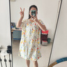 棉綢睡裙女夏薄款2025新款睡衣韓版甜美少女網(wǎng)紅家居外穿裙子QM 白底彩花2301 均碼 (90-140斤內穿) 曬單實(shí)拍圖