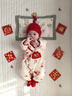 優(yōu)奇嬰兒衣服秋冬裝新生兒滿(mǎn)月服喜慶哈衣寶寶加厚保暖夾棉連體外出服 【福氣100%】不含配飾 80cm 曬單實(shí)拍圖