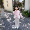 G.DUCKKIDS小黃鴨女童外套春秋洋氣一歲寶寶衣服兒童裝小女孩夾克連帽上衣 粉色 120 cm 曬單實(shí)拍圖