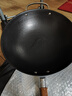 王源吉鐵鍋炒菜鍋老式生鐵無(wú)涂層不粘古法圓底望江南炒鍋36cm 曬單實(shí)拍圖
