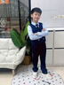 衣諾坊兒童演出服西服套裝男女生團體表演服飾主持人西裝女生連衣裙套裝 曬單實(shí)拍圖