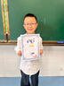 羅蒙兒童白襯衫男童女童長袖小學(xué)生表演校園服飾 白色 140 曬單實拍圖