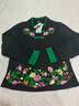 啄木鳥(niǎo)民族風(fēng)女裝上衣春秋裝女刺繡長(cháng)袖t恤女盤(pán)扣復古中國風(fēng)純棉打底衫 黑色加絨 4XL（135-140斤） 曬單實(shí)拍圖