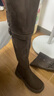 熱風(fēng)【商場(chǎng)同款】厚底長(cháng)筒靴女2025年冬季新款小個(gè)子增高過(guò)膝騎士靴 02棕色 38 曬單實(shí)拍圖