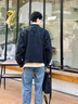 Levi's李維斯25年秋冬新款男士巴恩風(fēng)美式翻領(lǐng)時(shí)尚休閑夾克外套 水洗黑 XL 曬單實(shí)拍圖