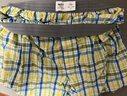 七匹狼阿羅褲男純棉內褲寬松透氣三分褲100%棉打底褲四角全棉格紋睡褲男 格紋1條裝(黃綠格)純棉透氣 1條 2XL (140-160斤/腰圍2.5-2.7尺) 曬單實(shí)拍圖