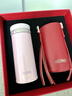 膳魔師（THERMOS）保溫杯女士口紅杯學(xué)生水杯不銹鋼杯子禮盒裝生日禮物TCNO 【櫻落甜粉】附杯套 260ml 曬單實(shí)拍圖