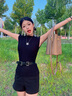 金狐貍頭層牛皮包包女2025大容量水桶包女士高級感真皮單肩斜挎包送女友 灰色 曬單實(shí)拍圖
