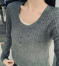 森馬毛衣女短款正肩緊身顯瘦2025春季圓領(lǐng)假兩件毛衫109125107002 曬單實(shí)拍圖