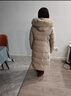 皮爾卡丹（pierre cardin）羽絨服女中長(cháng)款連帽修身顯瘦加厚保暖外套狐貍毛領(lǐng)媽媽冬裝 灰色[仿真毛領(lǐng)] 5XL [建議145-160斤] 曬單實(shí)拍圖
