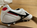 美津濃（MIZUNO）小李子美津濃莫雷拉Morelia 2高端AG短釘袋鼠皮訓練足球鞋成人男 白黑紅P1GA250509 42 (270JP) 曬單實(shí)拍圖