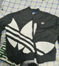 adidas情侶款復古寬松運動(dòng)立領(lǐng)夾棉外套男女秋冬阿迪達斯三葉草 黑色 XL 曬單實(shí)拍圖